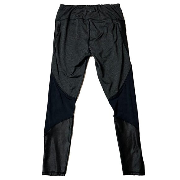 BCBG MAXAZRIA Charcoal Grey Leggings with Black Details at Bottom of Leg - Picture 2 of 5